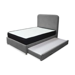 Combo Cama Tarima Nido Comfort Gris más Espaldar