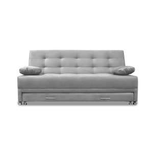 Sofacama Bachmann Nido Tarima 3 Posiciones Plata + 2 Cojines