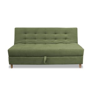 Sofacama Baul Lugano 3 Posiciones Verde + Cojines