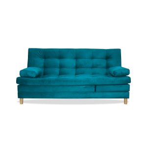 Sofacama Bieri 5 posiciones Reclinable Turquesa + 2 Cojines