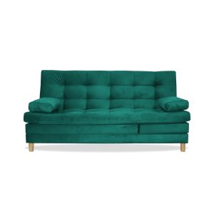 Sofacama Bieri 5 posiciones Reclinable Verde + 2 Cojines