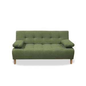 Sofacama Egli 3 Posiciones Reclinable Verde + 2 Cojines