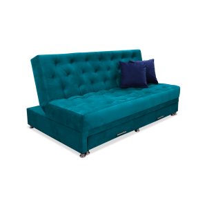 Sofacama Aston Nido Tarima 3 Posiciones Turquesa + Cojines