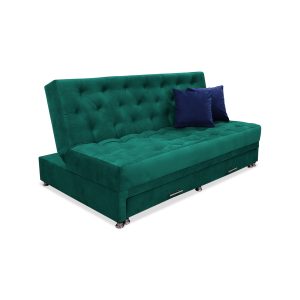 Sofacama Aston Nido Tarima 3 Posiciones Verde + Cojines